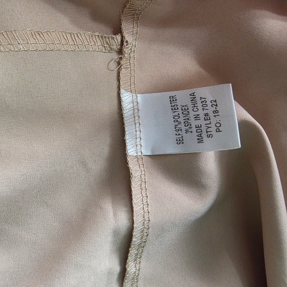 Michel Fashion Womens Tan Open Front Ruched Sleeve Asymmetric Blazer 7037 M - Picture 5 of 9